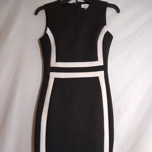 WOMEN'S CALVIN KLEIN FITTED SEXY BLACK/WHITE DRESS